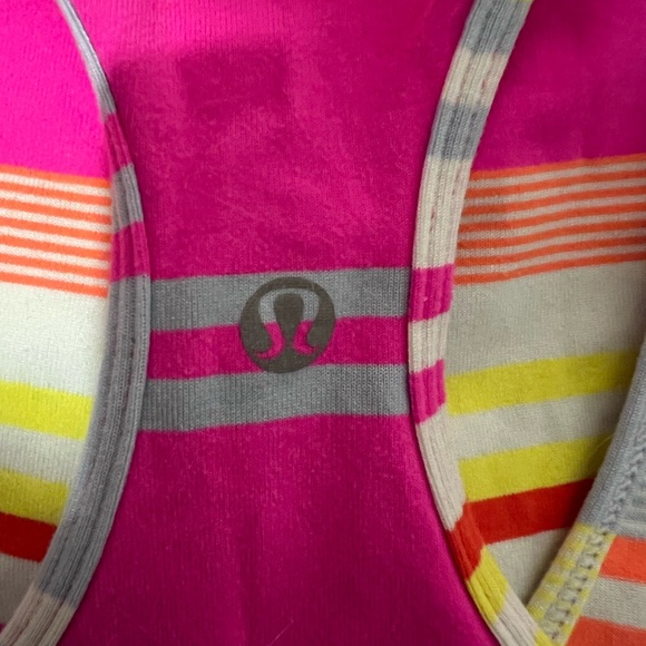 Lululemon Women’s Size 6 Cool Racerback Tank Top Groovy Stripe Multi Colorway - Picture 6 of 6
